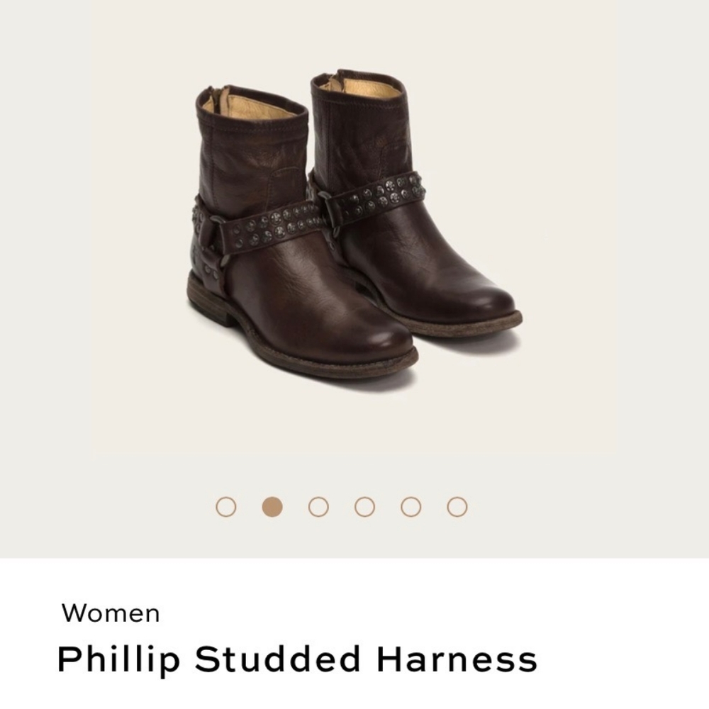 FRYE Phillip Studded Harness Boots